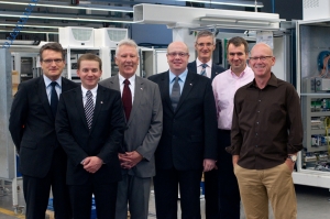 Seit 2011 bilden sie den aktuellen Vorstand des WirtschaftsForums ( von links): Thomas Wildt, Christoph Pinkemeyer, Peter Gütler, Hans-Peter Meinhardt, Manfred Alterauge, Wolfgang Beth und Lars Thielker.